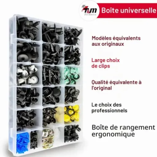 Test T&M TECHNICS Kit 457 clips : la boîte à rivets qui dépanne bien au garage