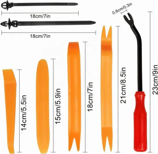 1105PCS Clips Voiture,lips Voiture Noir Universel Rivet Plastique Fixation,avec Outil de Démontage et Serre Câbles pour Auto Voitures Panneaux Portes Pare-Chocs