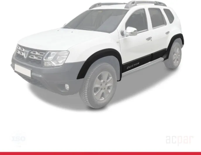 Compatible avec Dacia Duster (HS) 2010-2017 Fender Protecteur de Passage de roue pare-chocs Garde-boue et protection laterale Protection de la carrosserie voiture Kit NOİR