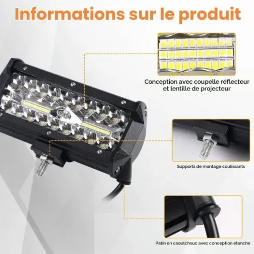 Test URAQT 120W Phares de Travail LED : des spots qui éclairent large sans flinguer le budget