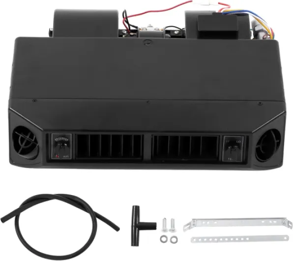 Kit de Climatisation Évaporateur Sous Tableau de Bord 12V 3 Vitesses Universel avec Raccords de Tuyau 11000 BTU 390 CFM