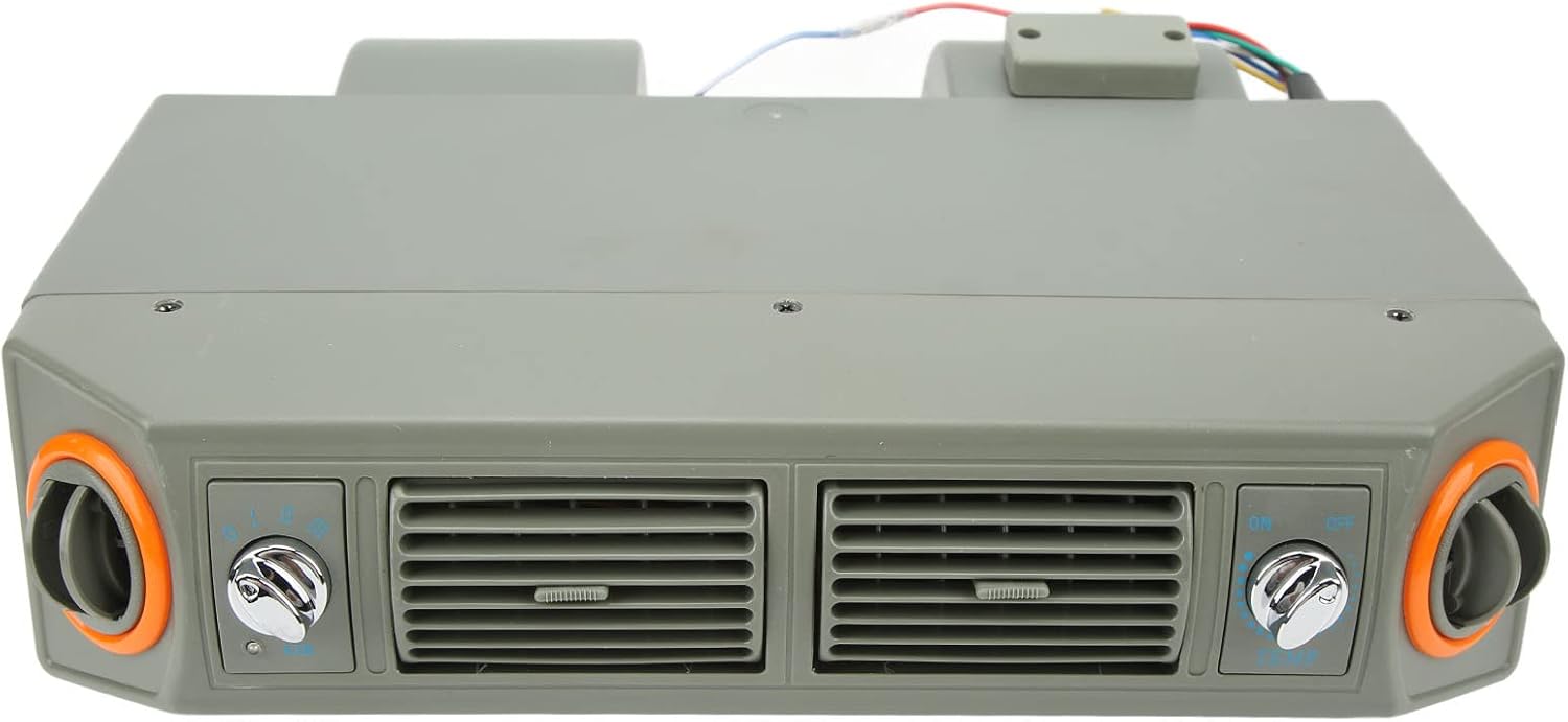 Ensemble évaporateur de Climatisation avec Contrôle à 3 Vitesses pour Voitures, Camions, Camping-cars et Camping-cars, Système de Refroidissement ABS Confortable (Système de circuits 24 V 4A)