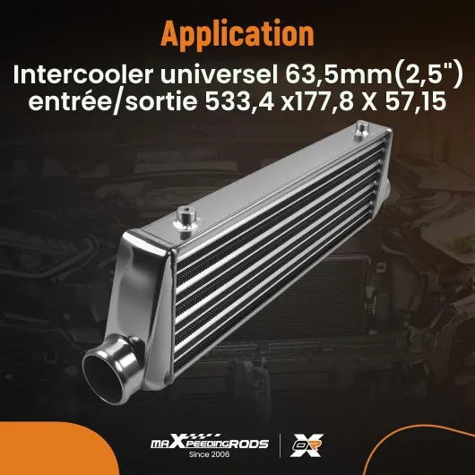 Universal 2.5" Aluminium Intercooler 27" x 7" x 2.5"
