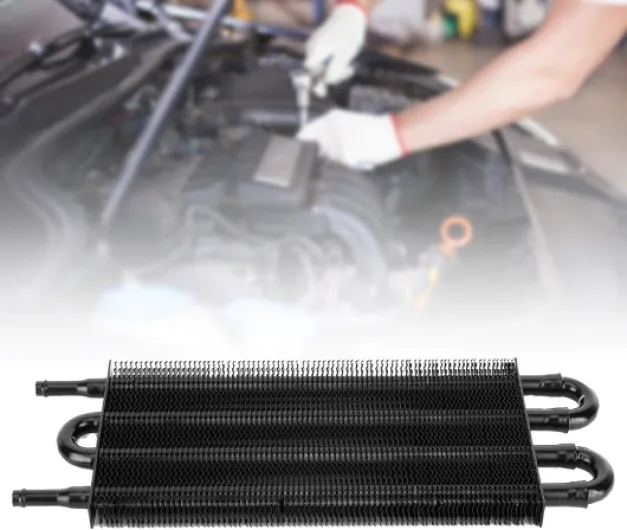 Kit universel de radiateur de refroidisseur d'huile, accessoire de convertisseur de radiateur de refroidissement de direction assistée de transmission de refroidisseur d'huile en aluminium à 4 rangées