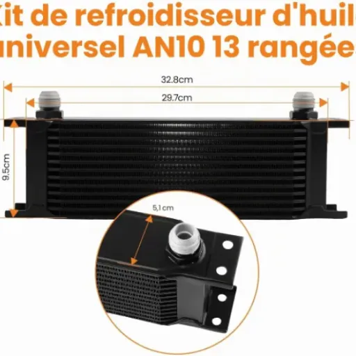 Test maXpeedingrods Refroidisseur d'huile 13 rangées AN10 : le kit pas cher qui fait le job pour un montage propre