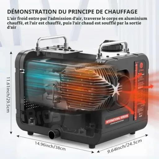 Test LF Bros Réchauffeur Diesel 5 kW : le chauffage d’appoint qui fait le job pour le camping et le garage