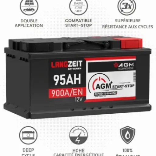 Test LANGZEIT AGM 95Ah : une batterie costaud pour les voitures modernes en start-stop