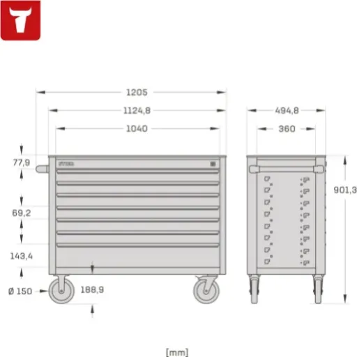 Test Servante d'atelier STIER XXL Vide 7 tiroirs : du lourd pour ranger correctement l’atelier
