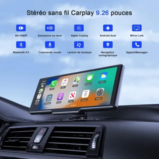 Avis Avylet 9,26'' CarPlay Android Auto : écran géant, dashcam 4K et GPS pour moderniser une vieille voiture