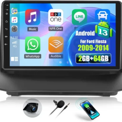 Avis OiLiehu 2G+64G Android 13 Autoradio Ford Fiesta : un écran moderne avec CarPlay sans fil pour remettre la Fiesta au goût du jour