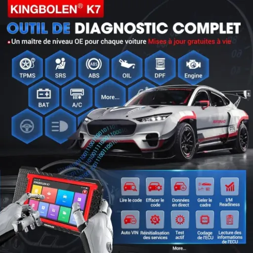 Avis KINGBOLEN K7 : la valise de diag multimarque bien équipée pour mécanos et bricoleurs