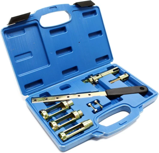 Coffret 8 pcs - Compresseur Ressort de soupape Kit d‘Outils Démonte Joint Queue de soupape 8V 12V 16V
