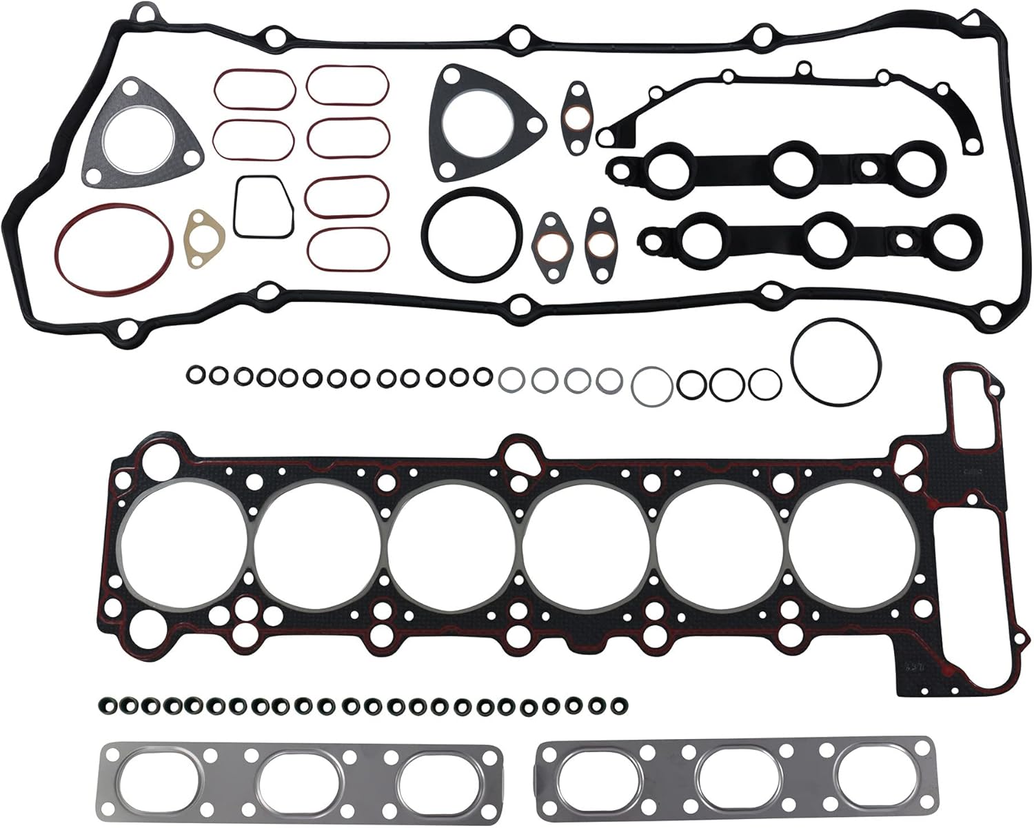 ATEC Germany 1x kit de joints de culasse - comprenant : 1x joint de culasse, 1x kit de joints de couvre-soupape, 24x joints de queue de soupape, 2x joints de collecteur d'admission, 2x joints de colle