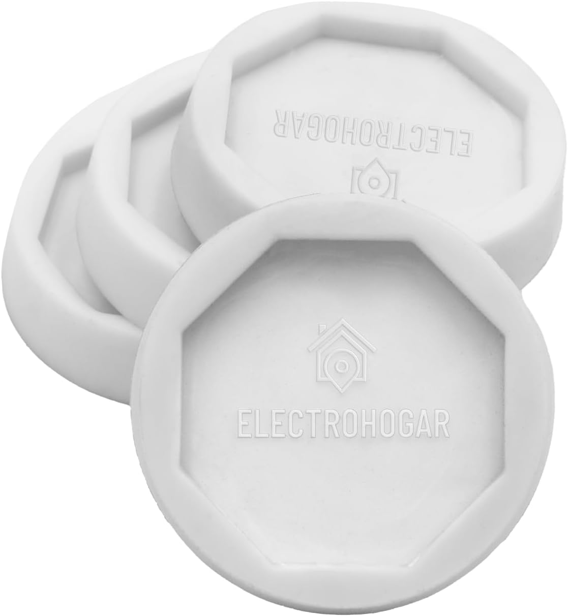 Tapis Anti Vibration pour Machine à Laver et Sèche-Linge - 4 Pieds Anti Vibration Et Antidérapant - Compatible avec Bosch, Balay, Siemens, AEG, Electrolux, etc (Blanc)