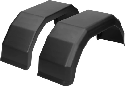 Paire 2X Garde-Boue pour Remorque 8 Pouces - 150 x 505 mm - en Plastique PP - Noir - Protection Roue Caravane Auto Voiture - Résistant à la Corrosion