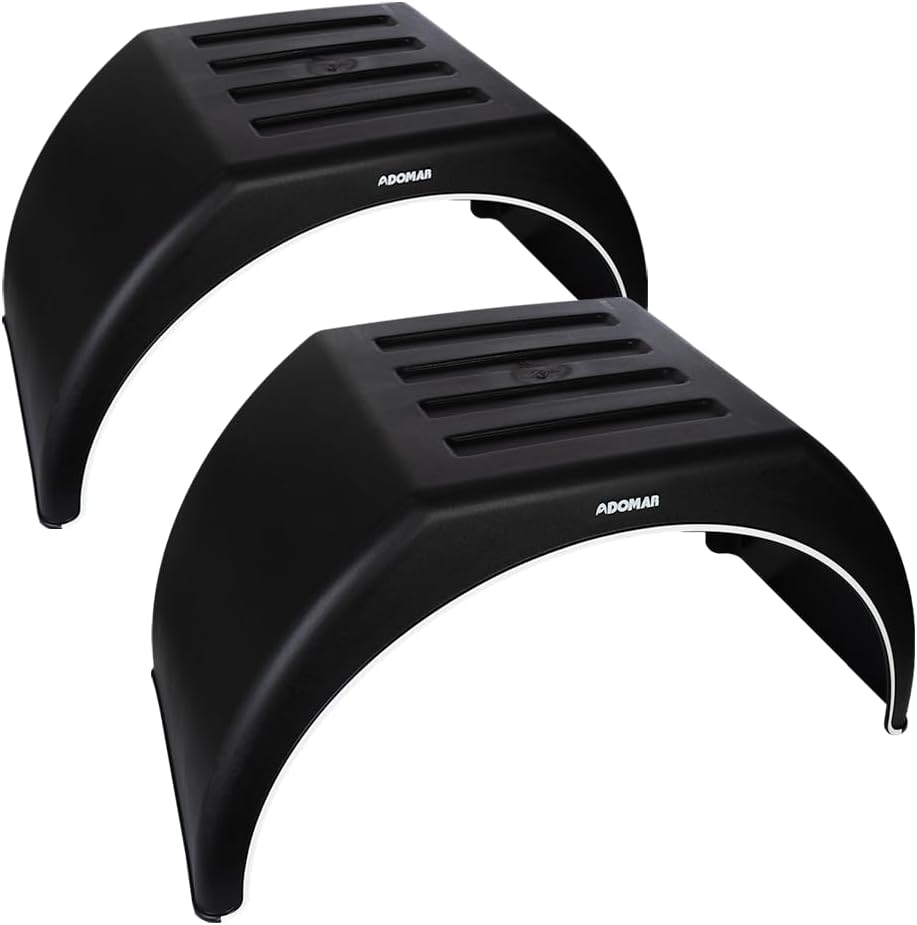 2 x Garde Boue pour pour Remorque Voiture à Essieu Unique 15 et 16 Pouces en Plastique - Dimensions: 450 mm x 920 mm x 460 mm - Convient aux Roues de 15" et 16"