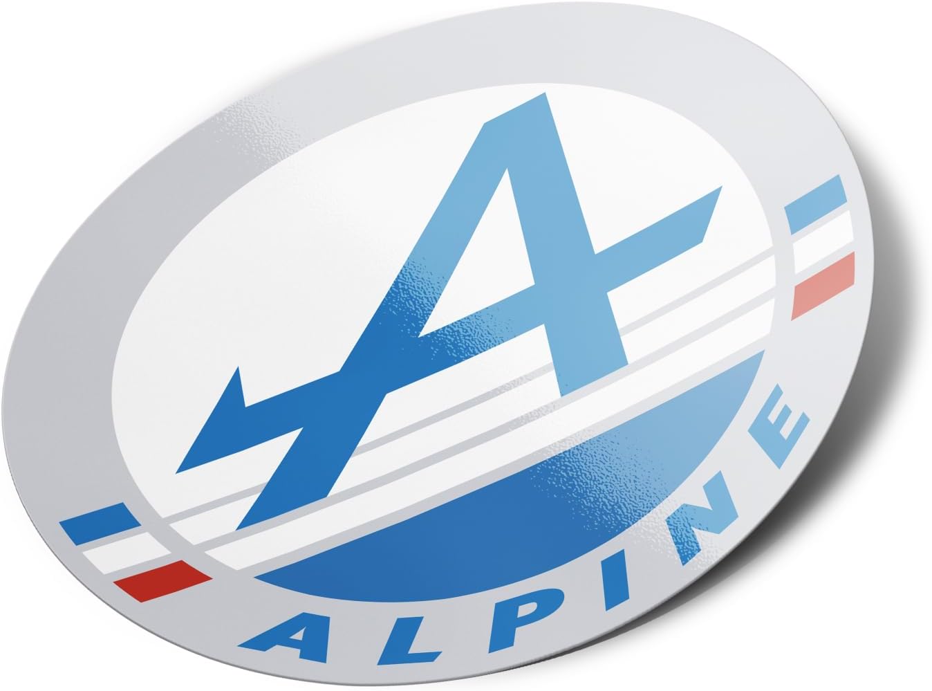 PACK AUTOCOLLANTS Stickers ALPINE logo vintage ovale gris accessoire voiture vinyle qualité resistants eau & uv
