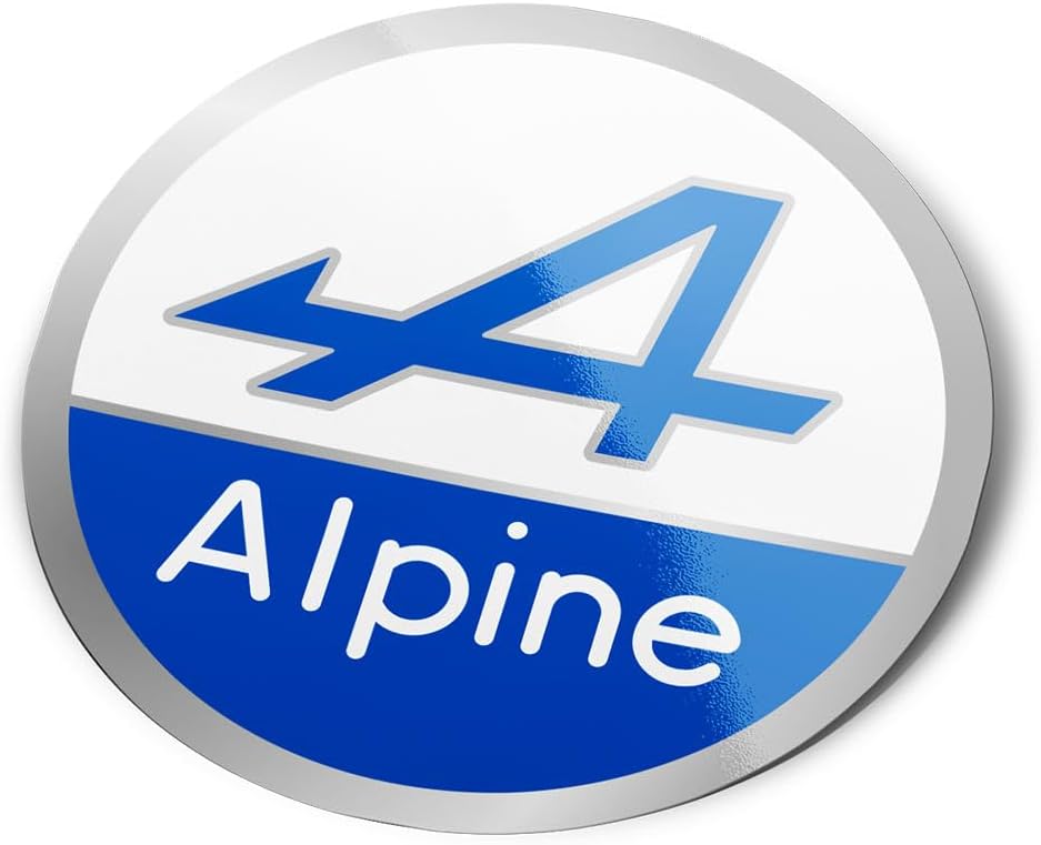 PACK AUTOCOLLANTS Stickers ALPINE logo vintage rond accessoire voiture en vinyle qualité resistants eau & uv