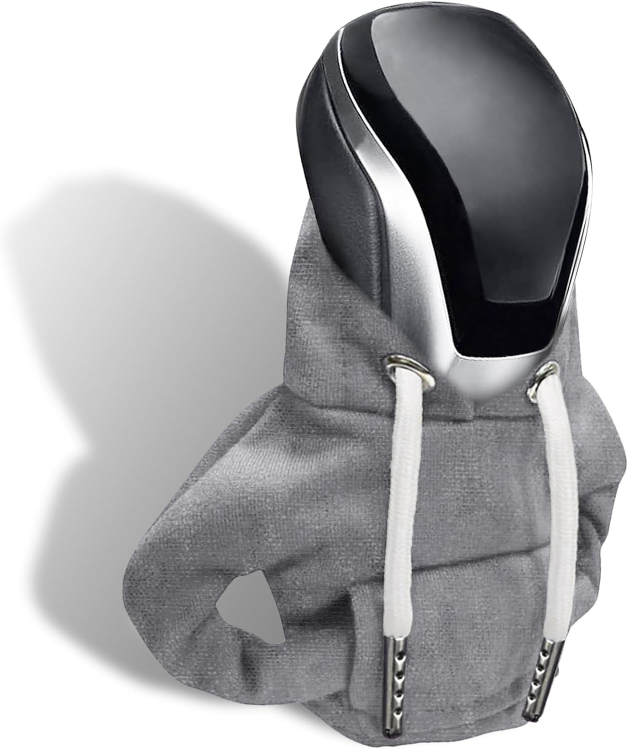 Deemars Hoodie de Changement de Vitesse, Couverture de Changement de Vitesse de Voiture, Intérieur Automobile Gadgets Mignons, Accessoires et Décorations de Voiture (Gris)