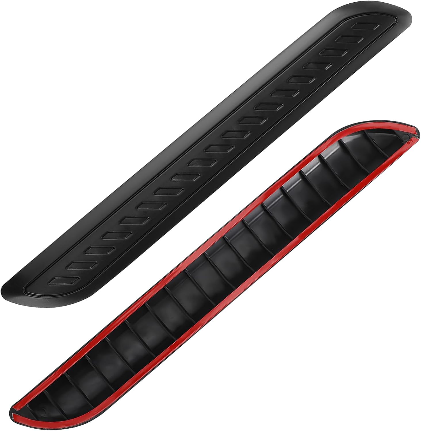 WEKADRIN Lot De 2 De Pare-Chocs Avant Et Arrière pour Voiture Sécurité Renforcée Style Fibre De Carbone Ajustement Universel pour SUV Installation Facile Noir