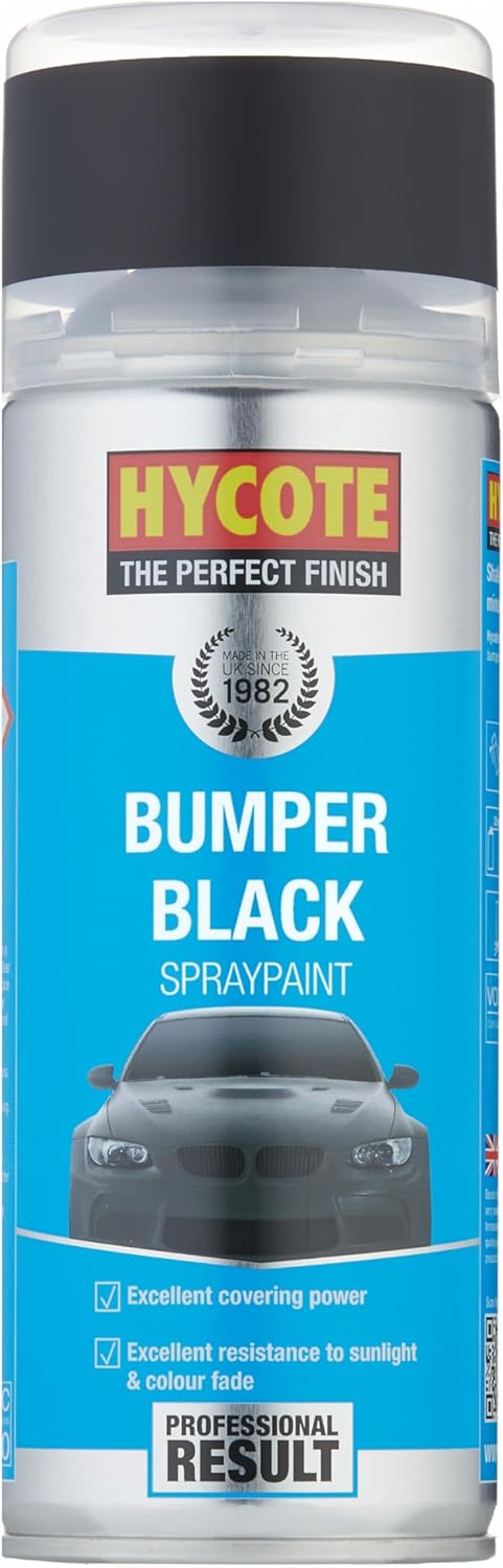 Pare-Chocs Peinture en Aérosol pour Voiture, Noir, 400 ML