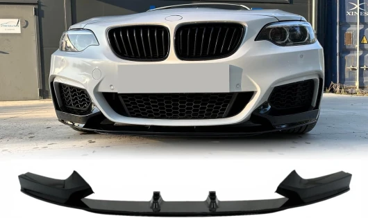 F22 Becquet de Pare-Chocs Avant en Plastique ABS Noir Brillant à lèvres pour Série 2 2014-2021 M-Tuning Coupé 2 Portes 218i 220i 230i 240i m240i 218d 220d 230d 240d m240d