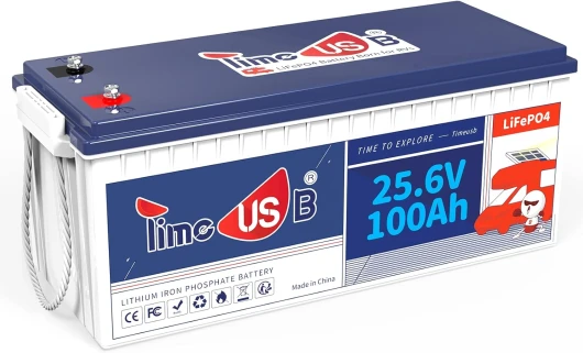 Batterie LiFePO4 24V 100Ah BMS 100A intégré Batterie au Lithium 2560Wh, 10 Ans de Durée de Vie avec cellules LiFePO4 de Classe A, Parfaite pour Camping-car Campeur Stockage d'énergie Van