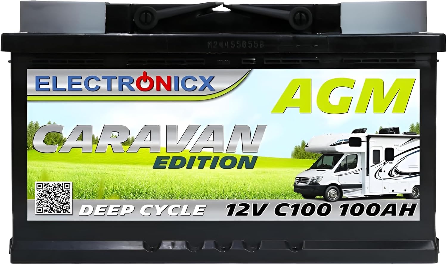 Batterie AGM 12v 100Ah Electronicx Caravan Edition batterie solaire 12v accumulateur 12v batteries solaires alimentation batterie 12v agm caravane batterie camping car batterie gel 12v accumulateur