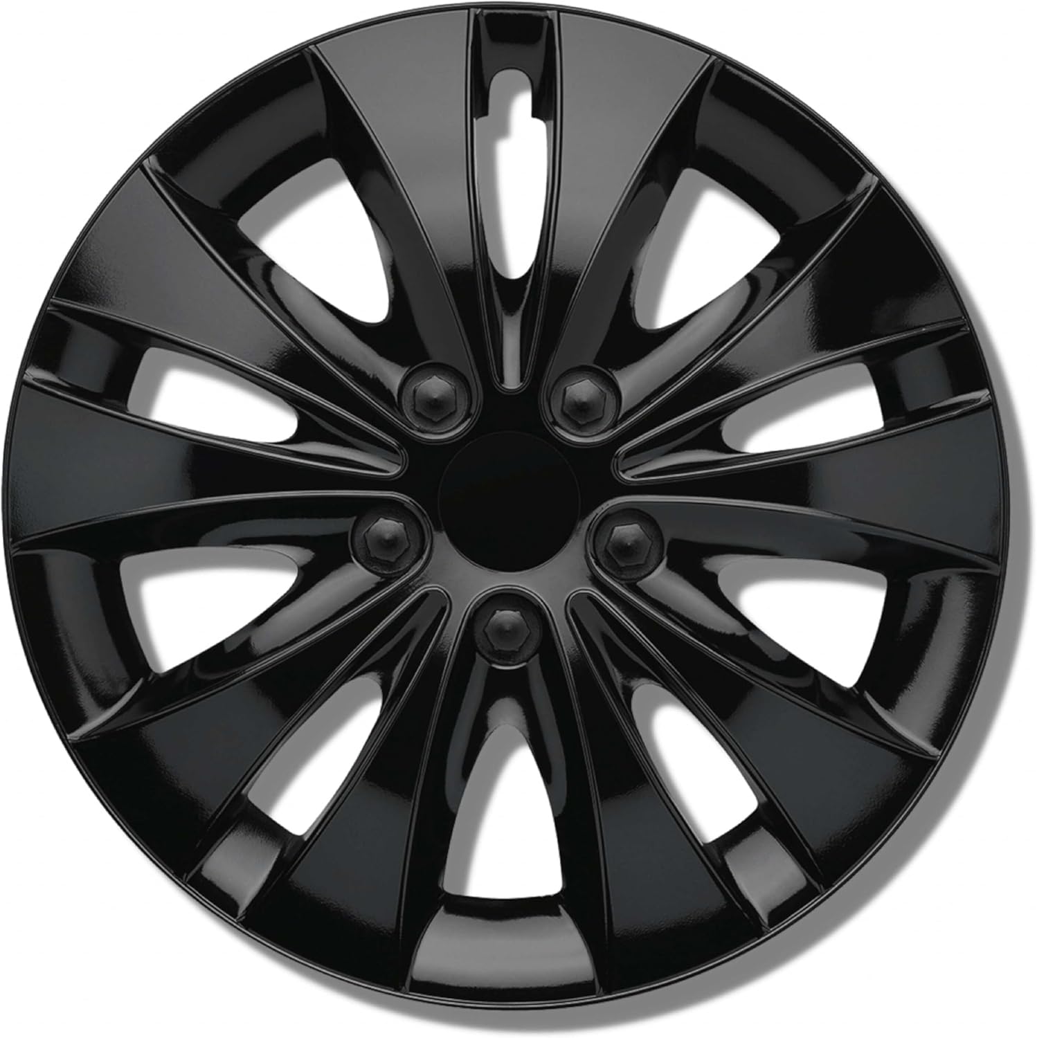 Enjoliveurs Noirs 16 Pouces - Jeu de 4 enjoliveurs 13 Pouces à enjoliveurs 16 Pouces - Stormer enjoliveurs pour la Plupart des Marques Automobiles et Jantes en Acier