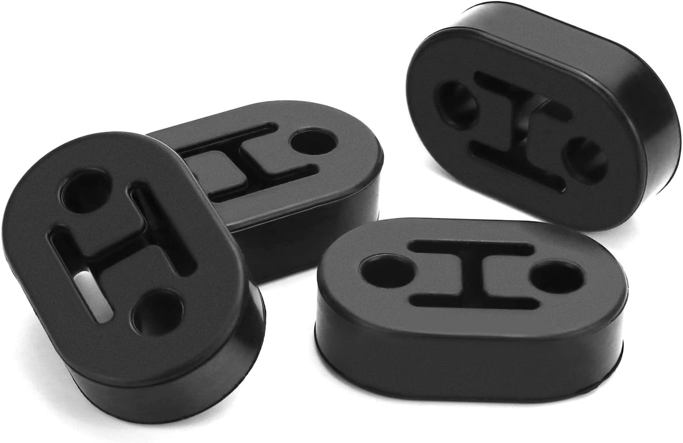 QWORK® 4PCS Cintre support d'échappement de voiture 2 trous, silent bloc echappement en caoutchouc pour la plupart des voitures