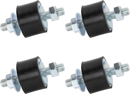 Cherbowing Bloc Silent Echappement Male Caoutchouc Goujons Amortisseur M8 30x20 mm 4 Pack Anti Vibration Isolateur Monte D’Isolation de Vibration pour Mini Split Pompes à Chaleur, Compresseurs d’air
