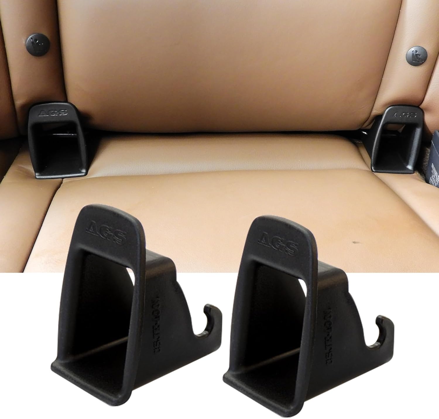 JHKLS Guide ISOFIX pour ceinture de siège auto - 2 pièces, connecteur de support, fixe la boucle ISOFIX, couleur noire