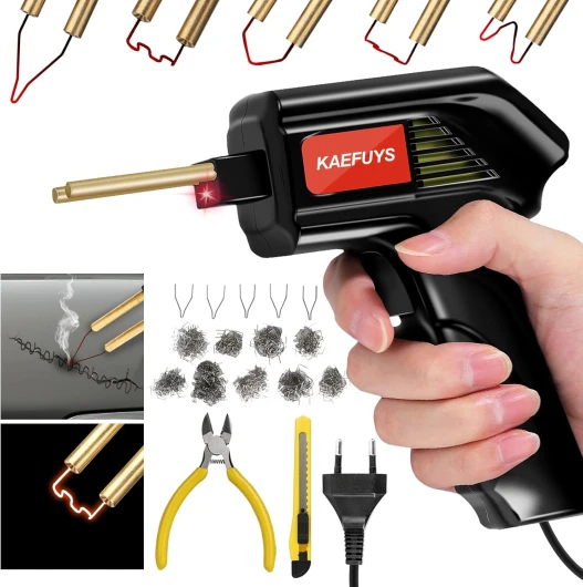 170 W Soudure Plastique 2 en 1 Soudage Machine Kit Réparation Souder Plastique avec 805 Pcs Agrafes pour Réparation de Pare-Chocs Voiture Auto