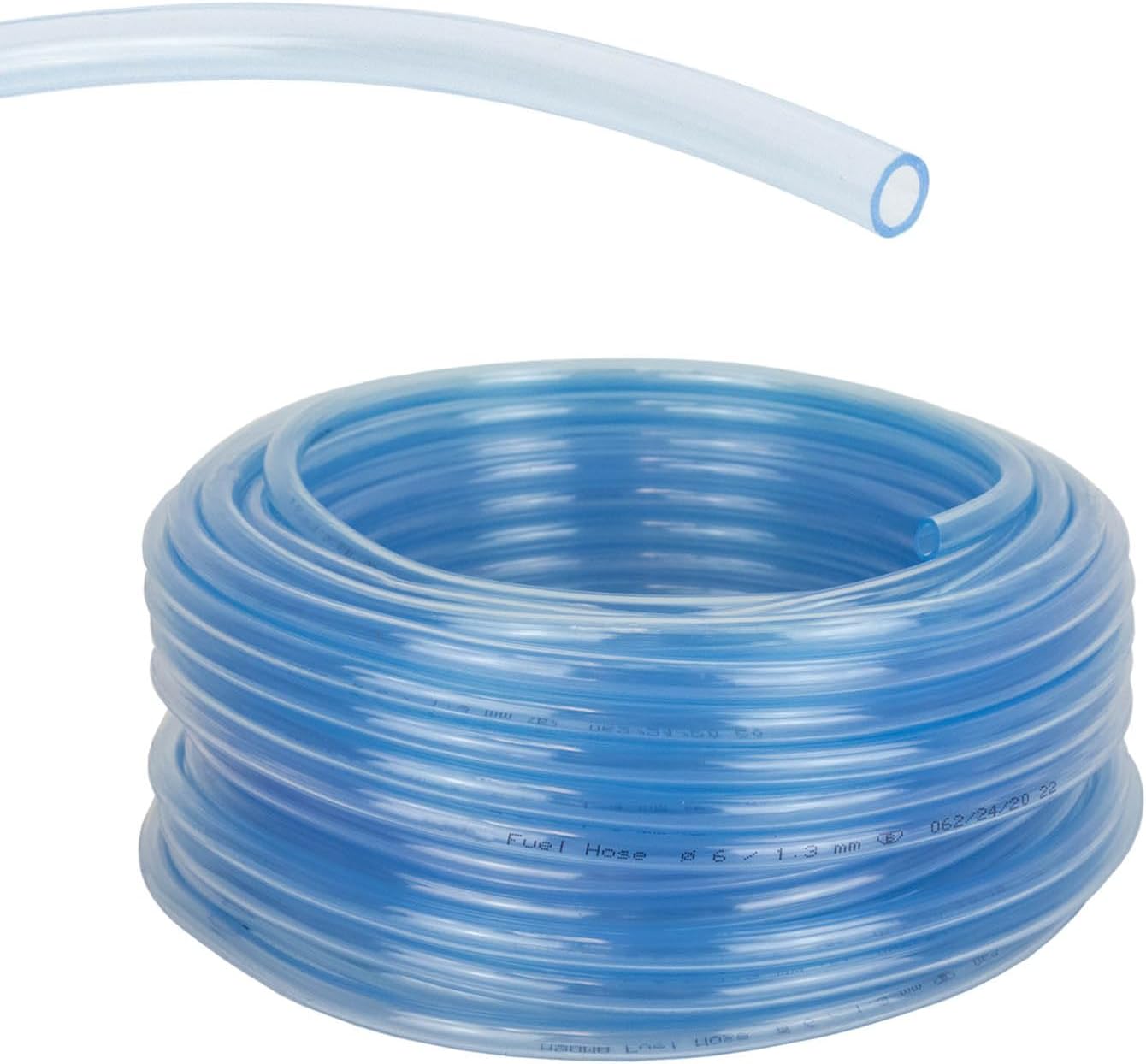 Ø 6mm Tuyau de carburant en PVC, 1 m, fabriqué en UE (intérieur 6 mm/extérieur 9 mm), transparent, pour moto, cyclomoteur, mobylette, quad, bateau, tracteur, conduite de carburant, tuyau