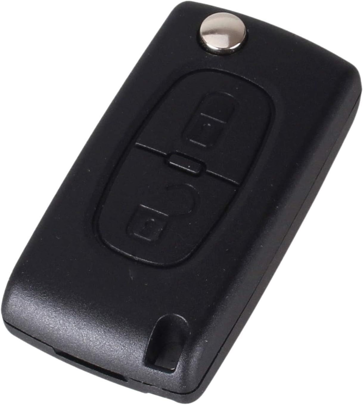 Coque Clé Plip Peugeot 207,307,308,3008,5008 , CITROËN Berlingo C2 C3 C4 C5 C6 Lame sans Rainure Bouton CE0536