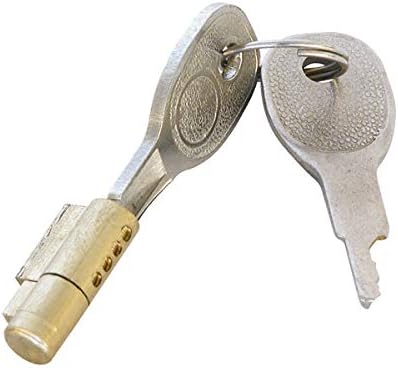 DC Serrure Barillet Antivol pour tête d'attelage avec 2 clés Argenté Rond Cylindre pour remorques ou caravanes