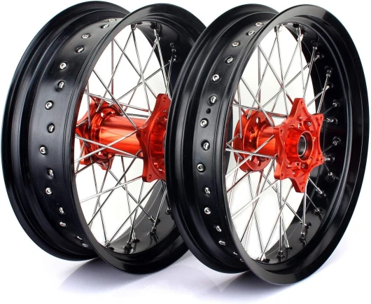 17/17 Supermotard Roues Jantes Moyeu Cercle pour SX SXF EXC SXS XC XCF 125-530 2003-2021 pour HUSABERG 2003-2023
