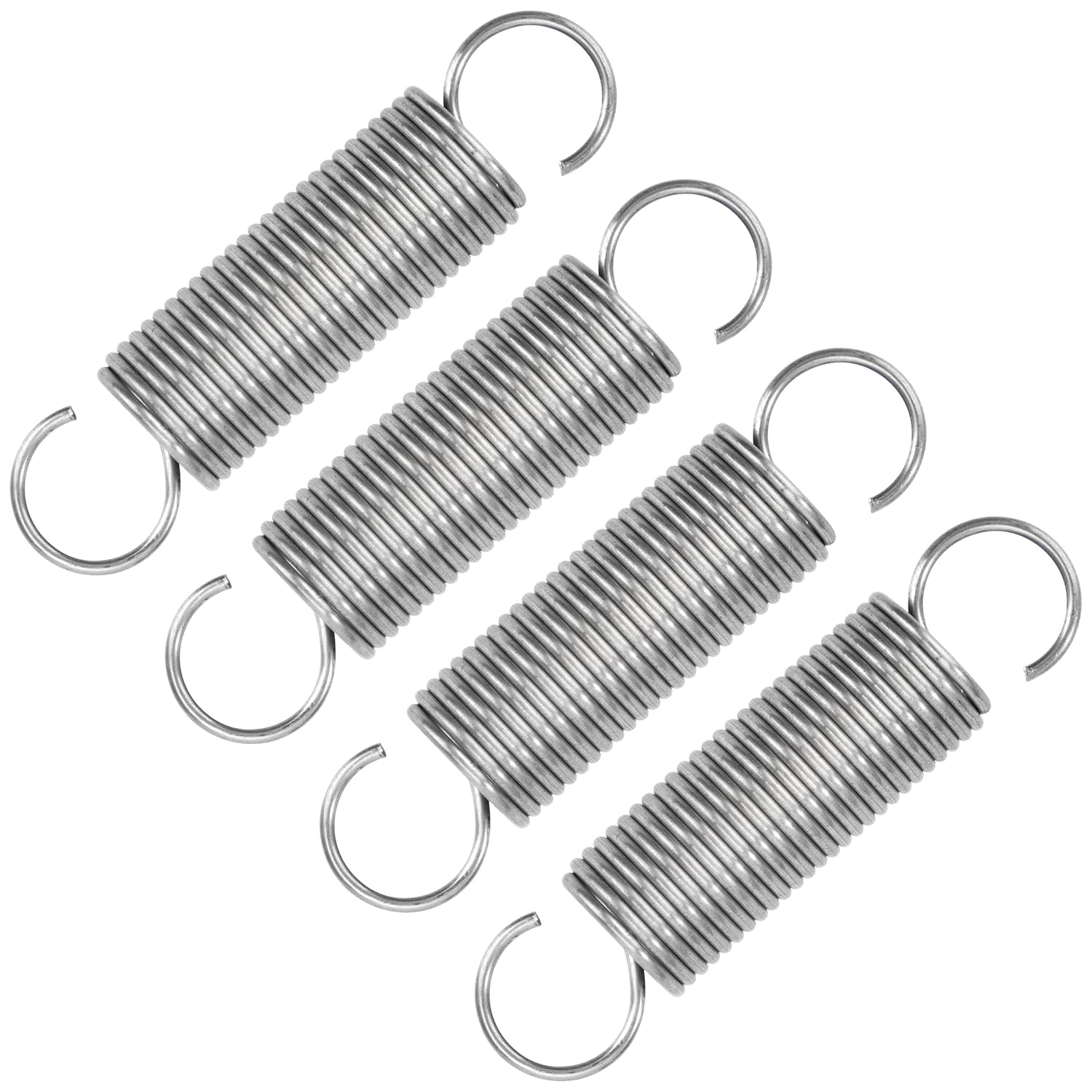 GUNGY Ressort de Traction 50mm Ressorts de Tension avec Crochets Ressorts en Acier Inoxydable Diamètre du Fil 1,1 mm Diamètre Extérieur 12mm Force 2 KG 4 Pièces