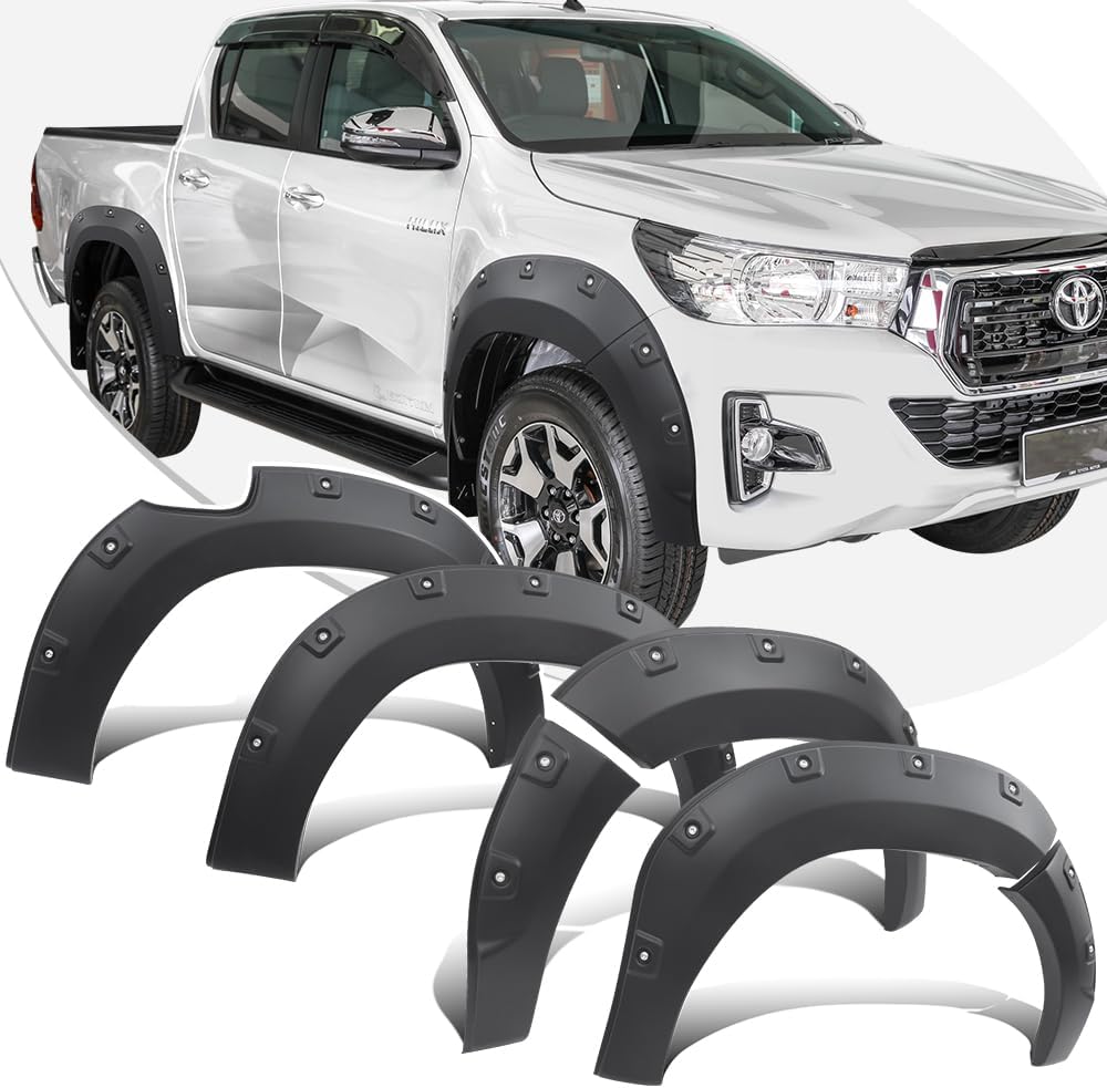 Élargisseurs d'ailes pour Toyota Hilux 2018-2020, Hilux AN120 AN130 Invincible X Revo Rocco SR SR5 Évasements de Passage de Roue 35 mm 8,6 Pouces