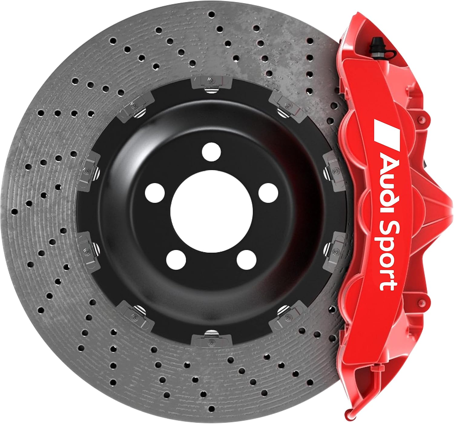 Generisch Autocollant pour étrier de frein avec logo Audi Sport (blanc)