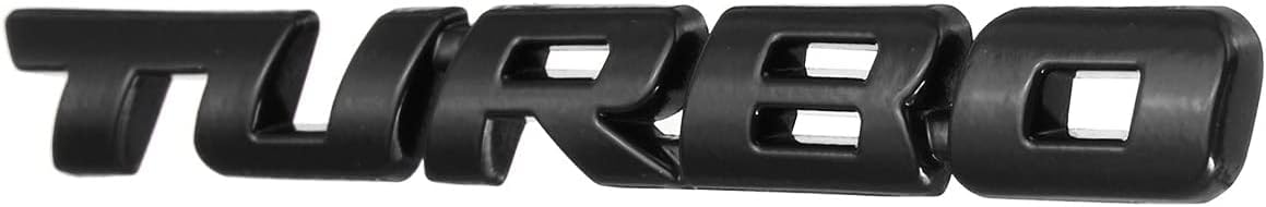 Emblème Turbo Compression pour Voiture Sport Noir
