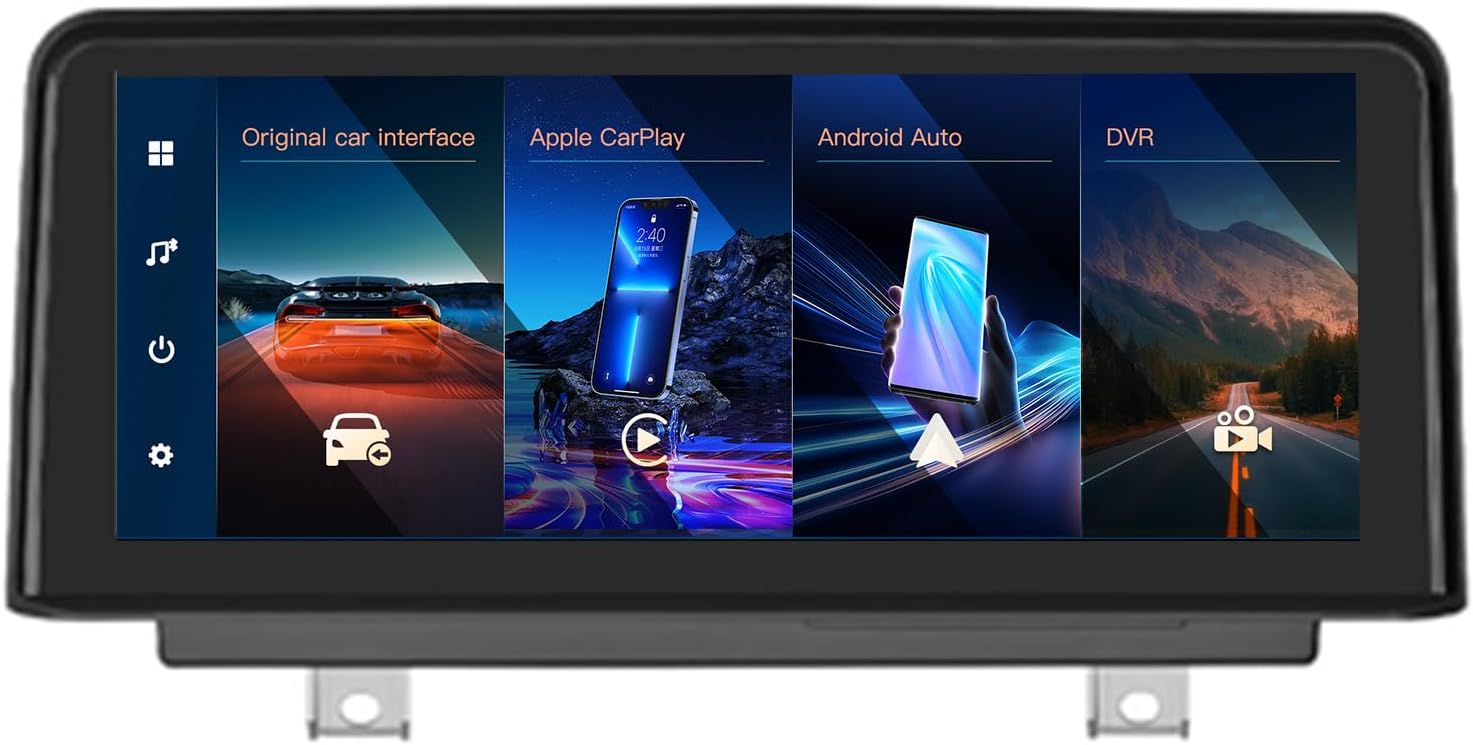 AUTOABC Radio multimédia sans fil Carplay/Android Auto 10,25" Linux Écran tactile pour BMW 3 4 Series F30/F31/F33/F34/F36 2012-2016 Système NBT, AirPlay/Autolink/USB HD Résolution 1920 x 720