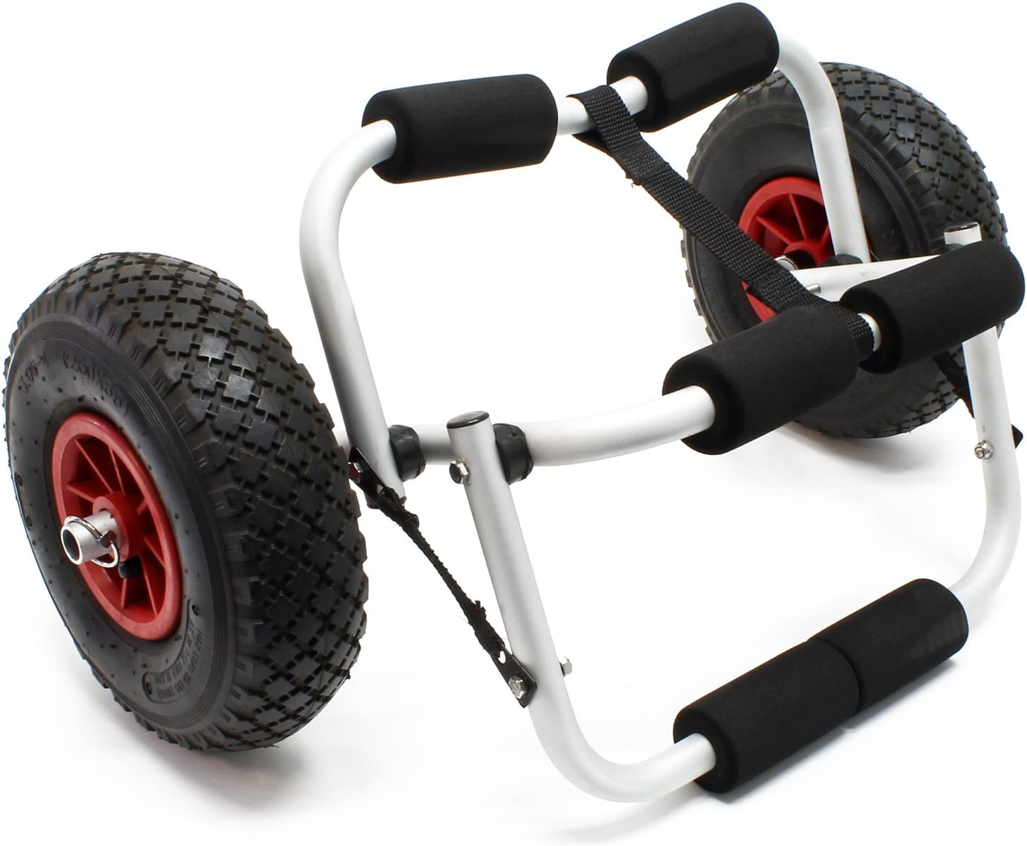Chariot de Transport en Aluminium pour Kayak Canoë avec Supports en Mousse Sécurité Sangles Transport Bâteau Fixation