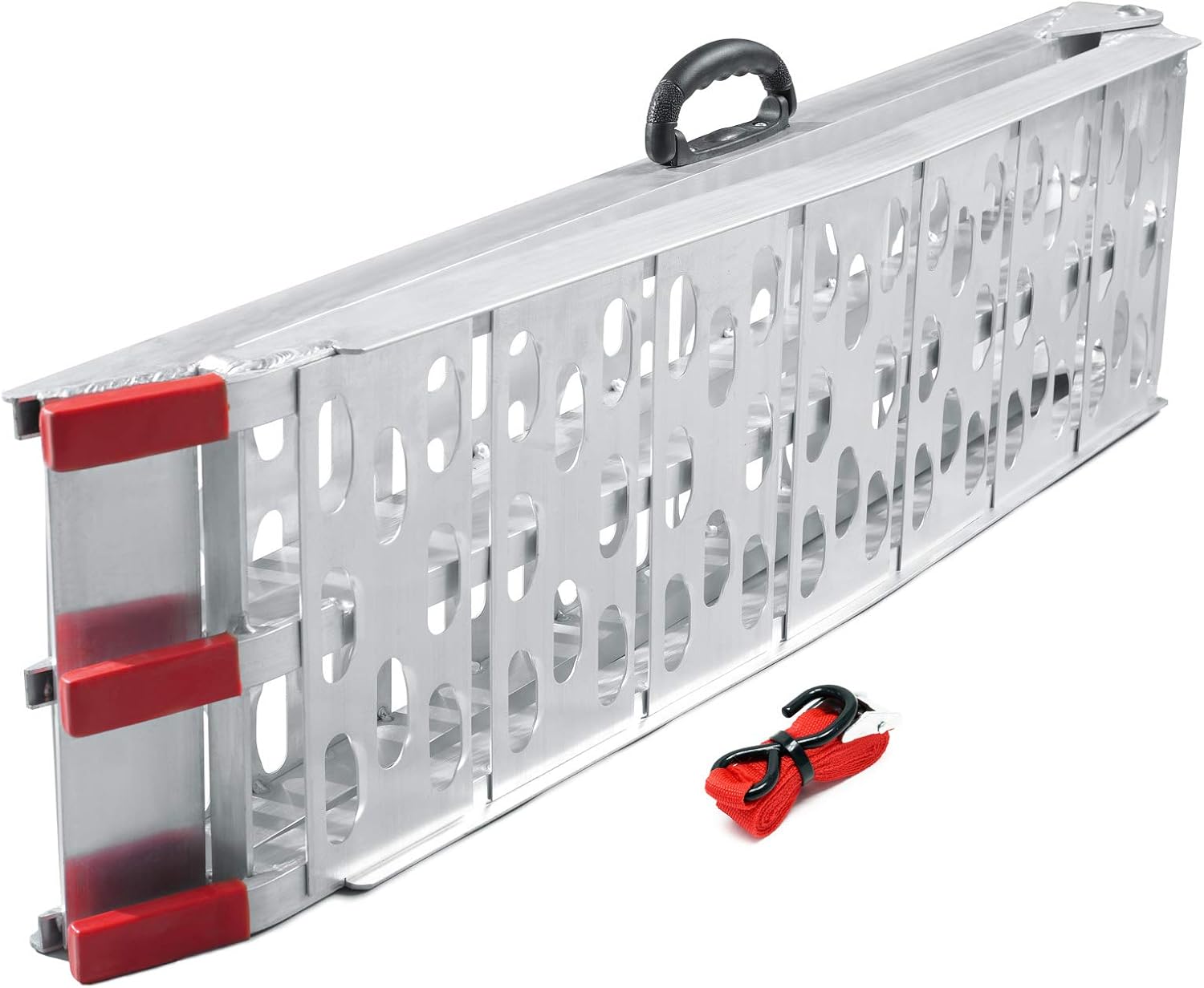 Rampe de Chargement Pliable Moto VTT Quad Aluminium Rampe d’accès Rail 226cm 340kg