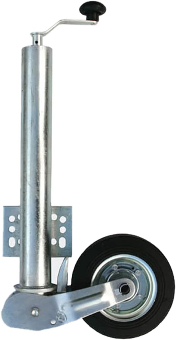 Roue Jockey de remorque Automatique – 875 x 200 x 65 mm – Ø 200 x 60,5 mm – Capacité Max - 453 kg – Hauteur de Levage 275 mm – pour Remorque Roue Avant Pliable