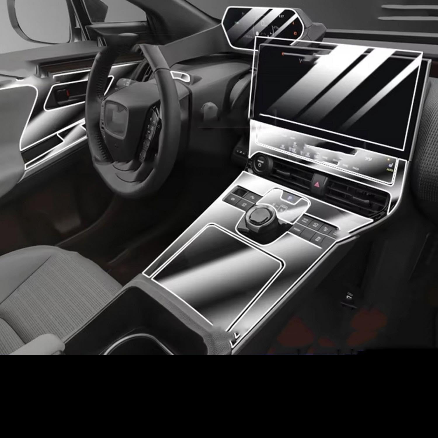 YREAJZVS Accessoires de voiture - Film de protection pour console centrale - Autocollant pour boîte de vitesses - Pour Subaru Soltera 2022-2024