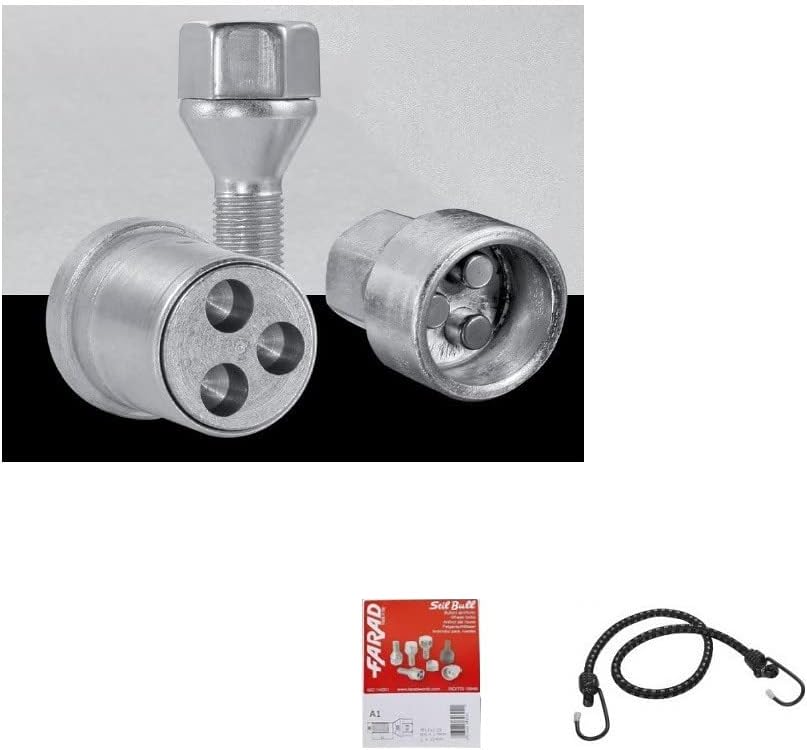 Compatible avec Peugeot 106 1.6 GTI, 305 1.6 fino al 2000 BOULONS GOUPILLES VIS Roues ANTIVOL Jantes en Acier Voitures FOURGONS SUV