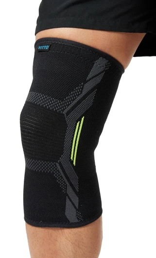 VITTO Genouillère Ligamentaire - Attelle Genou pour Hommes/Femmes - Genouillère pour le Soulagement des Douleurs au Genou, Genoux Arthritiques, Déchirure du Ménisque, Haltérophilie et Course (M)