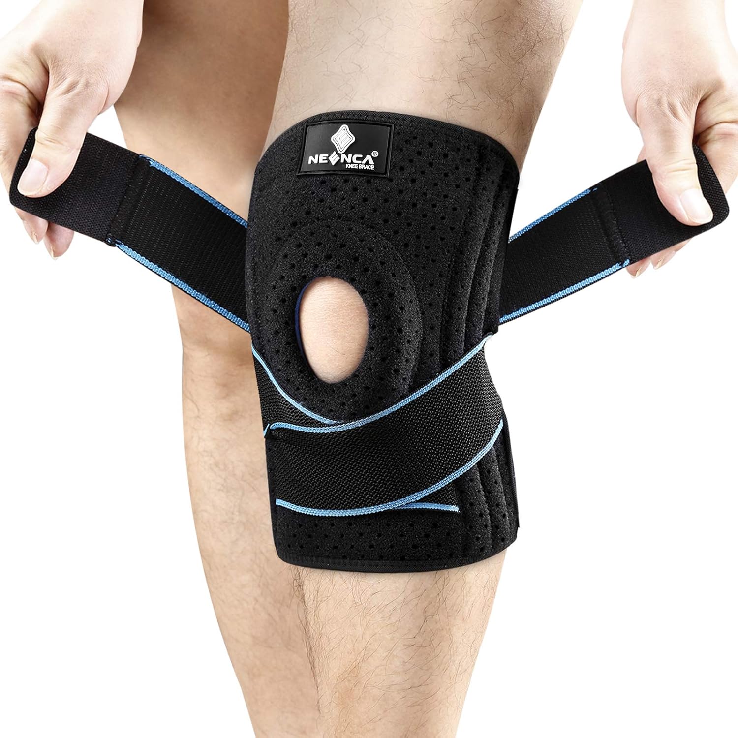 Réglable Genouillère Rotulienne et Ligamentaire, avec Stabilisateurs Latéraux et Coussinets en Gel pour la Rotule-Genouillère Sport pour les Douleurs au Genou,Arthrite, Douleur au Ménisque