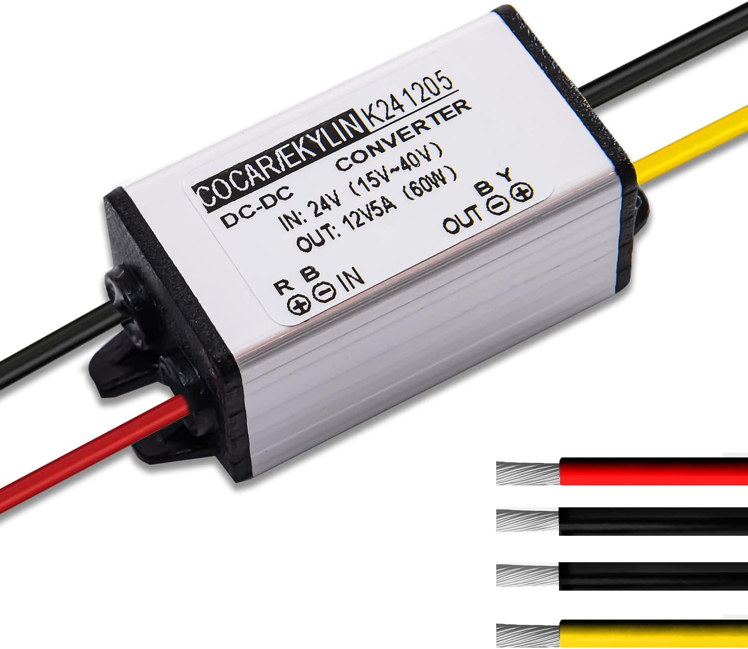 Cocar 24V vers 12V DC 5A convertisseur Step Down réducteur de Tension Camion Auto Voiture Bateau - imperméable